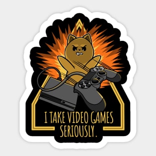 I Take Video Games Seriously Sticker